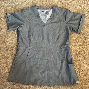 grey figs scrub top size xxs
